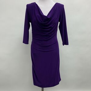 Ronni Nicole Women's Dress Size 8 Purple Cowl Neck